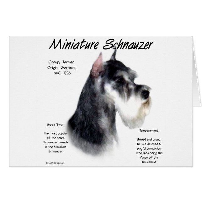 Miniature Schnauzer History Design (Front Horizontal)
