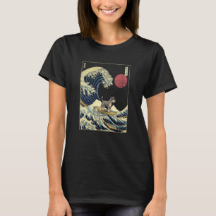 Miniature Schnauzer Japanese Kanagawa Wave Surf D T-Shirt
