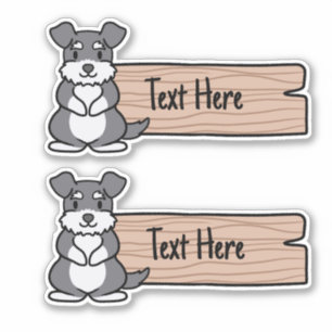 Miniature schnauzer label sticker