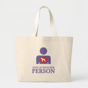 Miniature Schnauzer Large Tote Bag