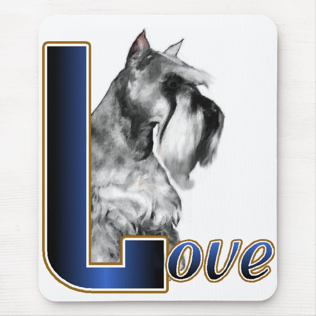 Miniature Schnauzer LOVE Mouse Pad (Front)