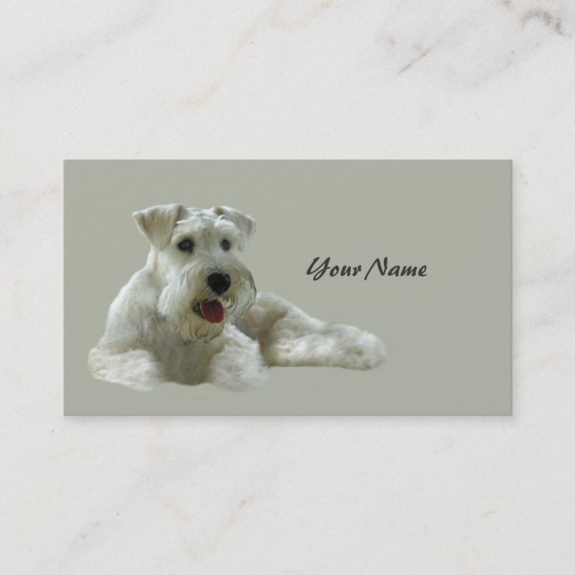 Miniature Schnauzer Lover Business Card (Front)