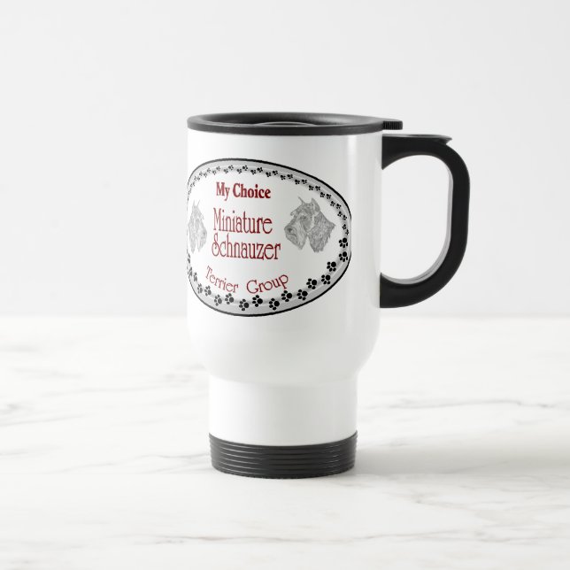 Miniature Schnauzer Lovers Travel Mug (Right)
