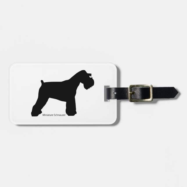 Miniature Schnauzer Luggage tag (Front Horizontal)