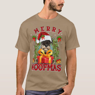 Miniature Schnauzer Merry Xmas Woofmas Xmas Lights T-Shirt