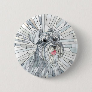 Miniature Schnauzer Mosaic art 6 Cm Round Badge