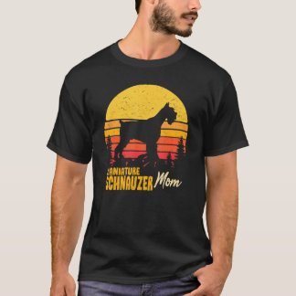 Miniature Schnauzer Mum Mama Vintage Retro Dog Wom T-Shirt