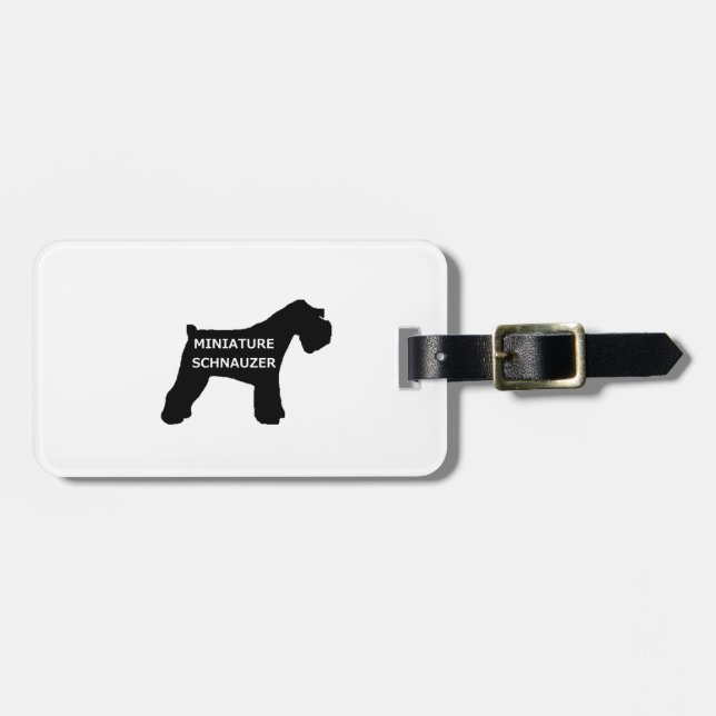 Miniature_Schnauzer name silo Luggage Tag (Front Horizontal)