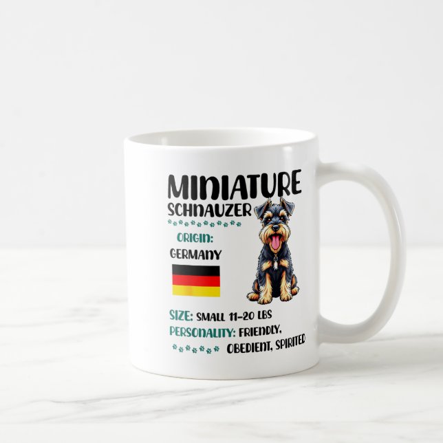 Miniature Schnauzer Origin Funny Mini Schnauzer Lo Coffee Mug (Right)