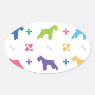 Miniature Schnauzer Oval Sticker