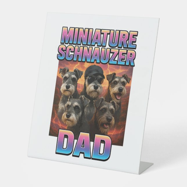 Miniature Schnauzer Pedestal Sign (Front)