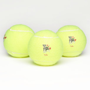 Miniature Schnauzer Personalised Dog Tennis Balls