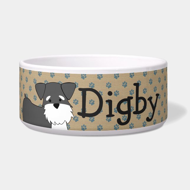 Miniature Schnauzer Pet Bowl (Front)