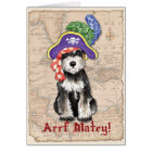 Miniature Schnauzer Pirate Card