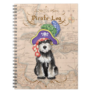 Miniature Schnauzer Pirate Spiral Notebook