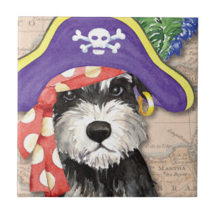 Miniature Schnauzer Pirate Tile