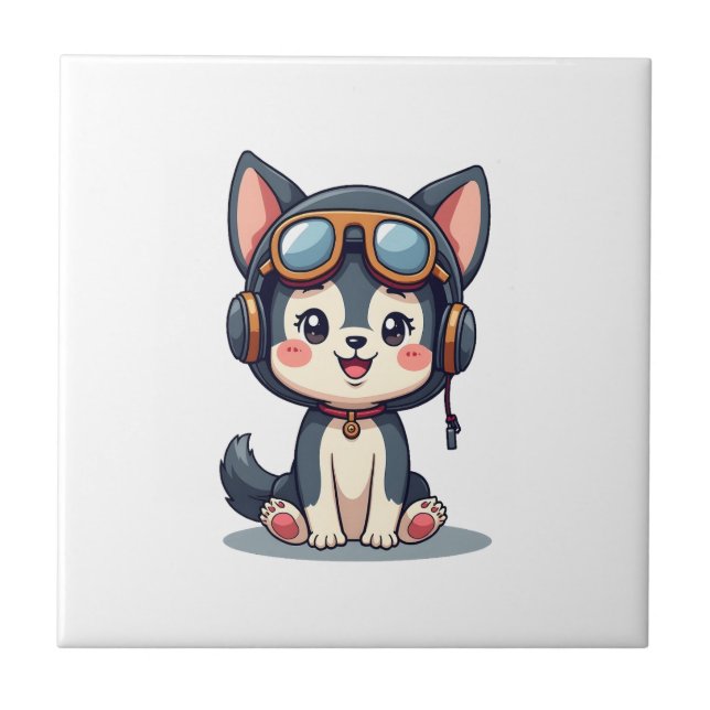 Miniature Schnauzer Puppy  (1) Tile (Front)