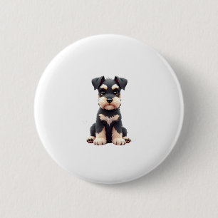 Miniature Schnauzer Puppy  (2) 6 Cm Round Badge
