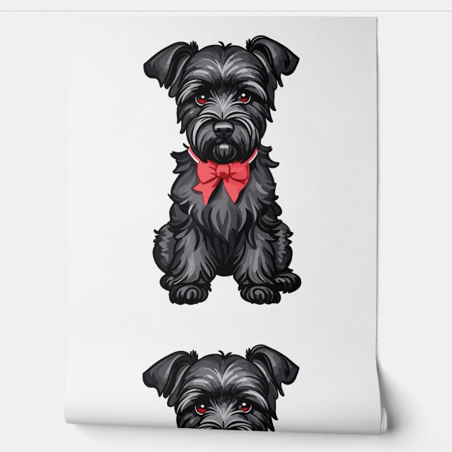 Miniature Schnauzer puppy  Wallpaper (Unrolling)