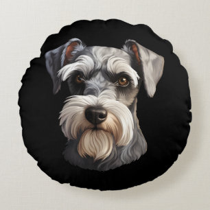 Miniature Schnauzer Round Cushion