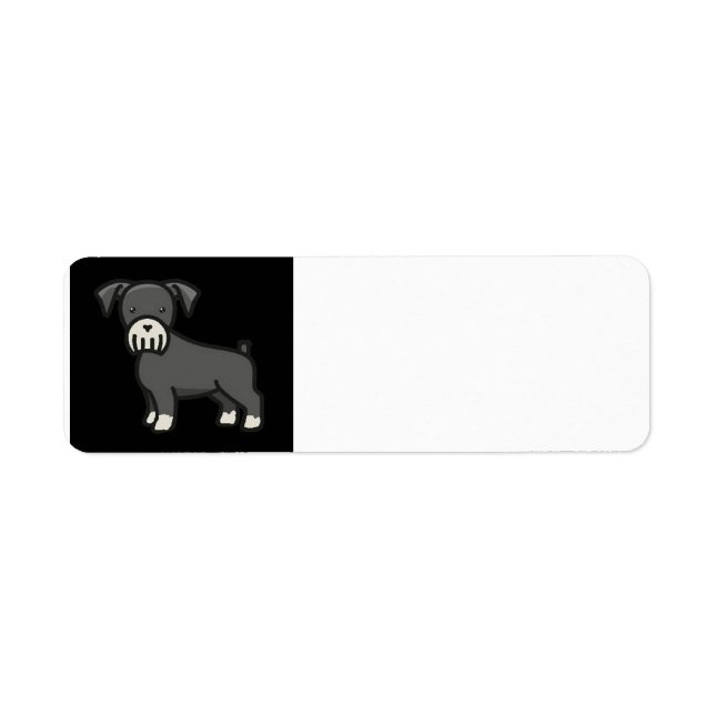 miniature schnauzer salt and pepper cartoon (Front)