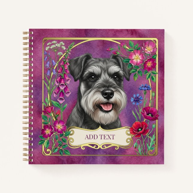 Miniature Schnauzer Salt and Pepper Notebook (Front)