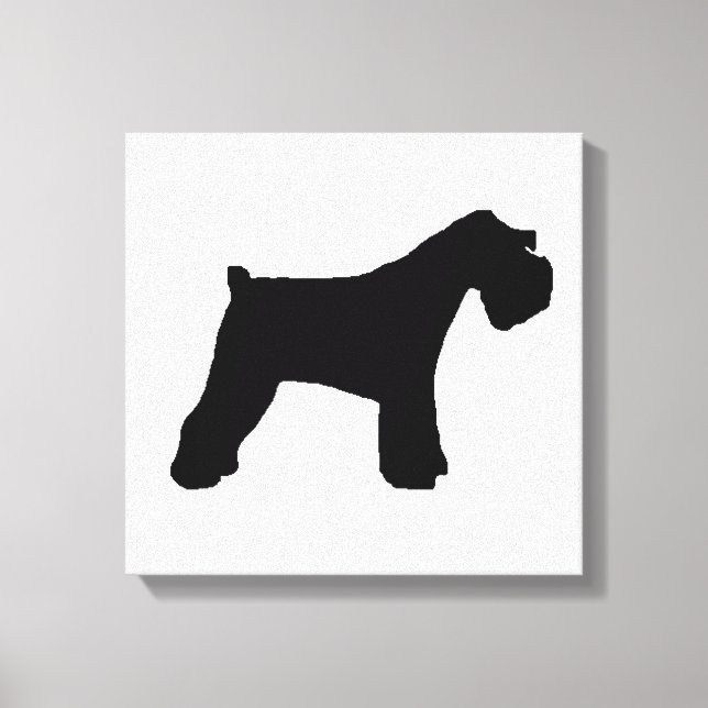 Miniature_Schnauzer silo Canvas Print (Front)