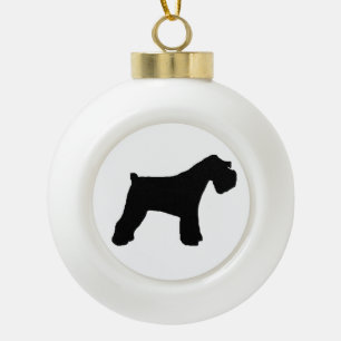 Miniature_Schnauzer silo Ceramic Ball Christmas Ornament