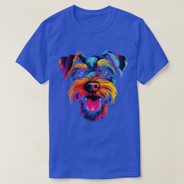 Miniature Schnauzer Smiling T-Shirt (Design Front)