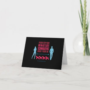 Miniature Schnauzer Social Distancing GuideT-Shirt Note Card