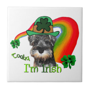 Miniature Schnauzer St Patricks Tile