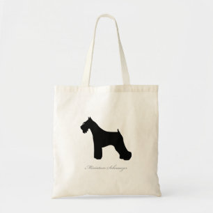 Miniature Schnauzer Tote Bag (black silhouette)