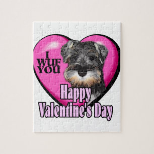 Miniature Schnauzer Valentine's Day Jigsaw Puzzle