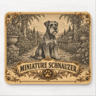 Miniature Schnauzer, Vintage Heritage Dog Mouse Pad