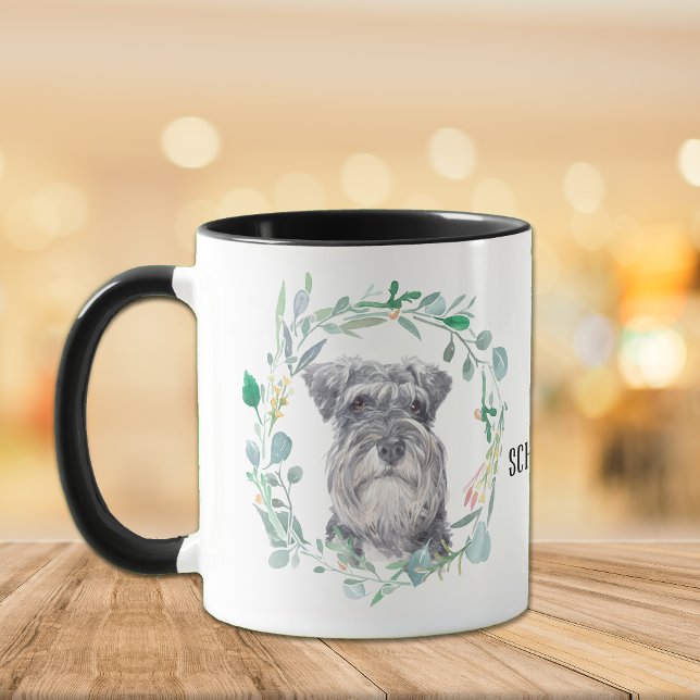 Miniature Schnauzer Wreath Coffee Mug (Creator Uploaded)