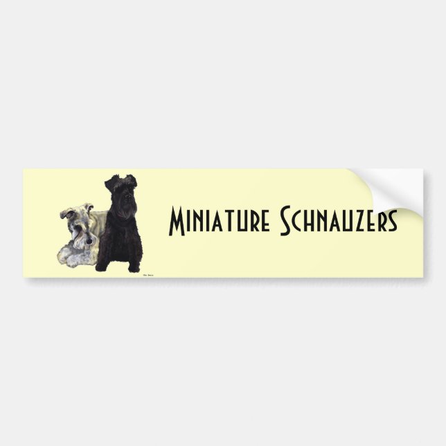 Miniature Schnauzers - Bumper Sticker (Front)
