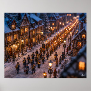 Miniature Torchlight Winter Parade Poster