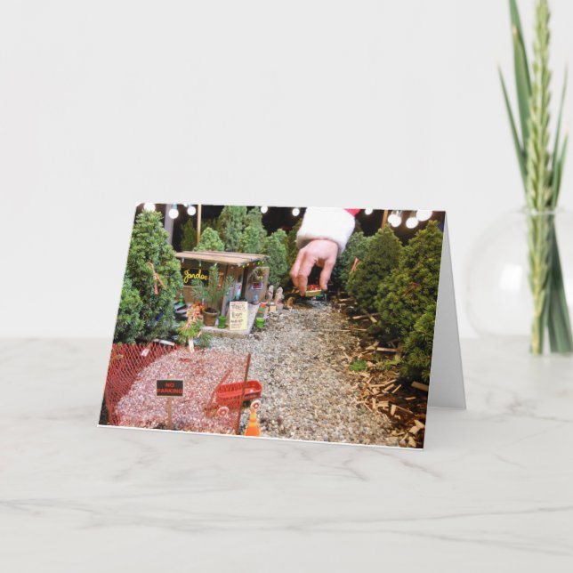 Miniature Tree Lot, Blank Holiday Card (Front)