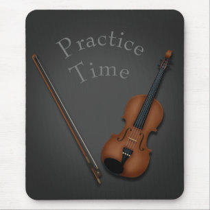 Miniature Violin & Bow Personalized String Player Mouse Pad