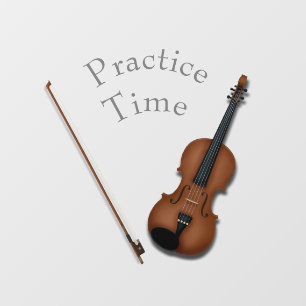 Miniature Violin & Bow Transparent Practice Room
