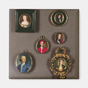 Miniatures from LtoR, TtoB: Frances Teresa Stuart, Magnet