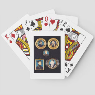 Miniatures of Hilliard's Father and Mother, self p Playing Cards