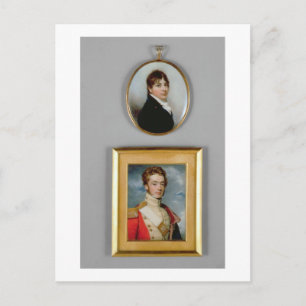 Miniatures of Young Officers of the 38th Madras Na Postcard