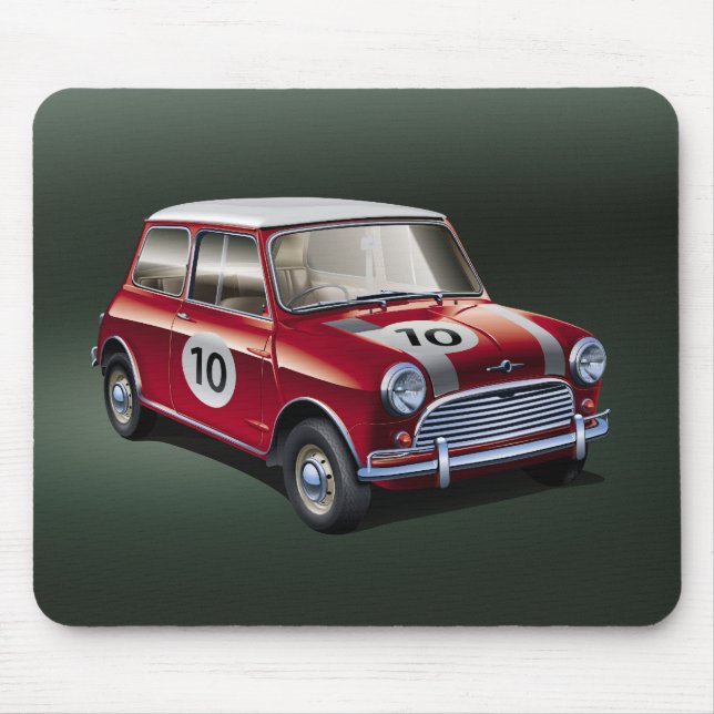 MiniCooper S1 Red Mouse Pad (Front)