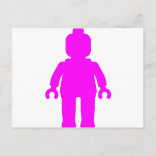 Minifig [Dark Pink] by Customise My Minifig Postcard