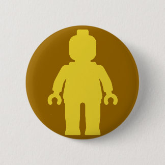 Minifig [Large Yellow] by Customise My Minifig 6 Cm Round Badge