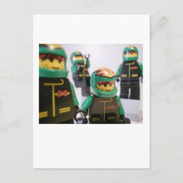 Minifig Motorcycle Stunt Team Postcard (Front)