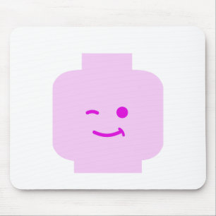 Minifig Winking Head by Customise My Minifig Mouse Pad