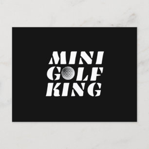 Minigolf King Minigolfer Champion Winner Postcard