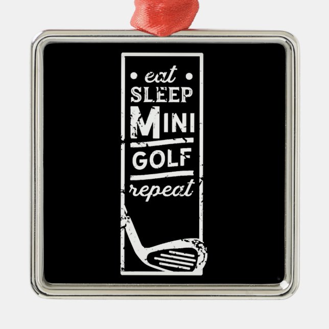 Minigolf Mini Golfing Mini Golfer Mini Golf Golfer Metal Tree Decoration (Front)